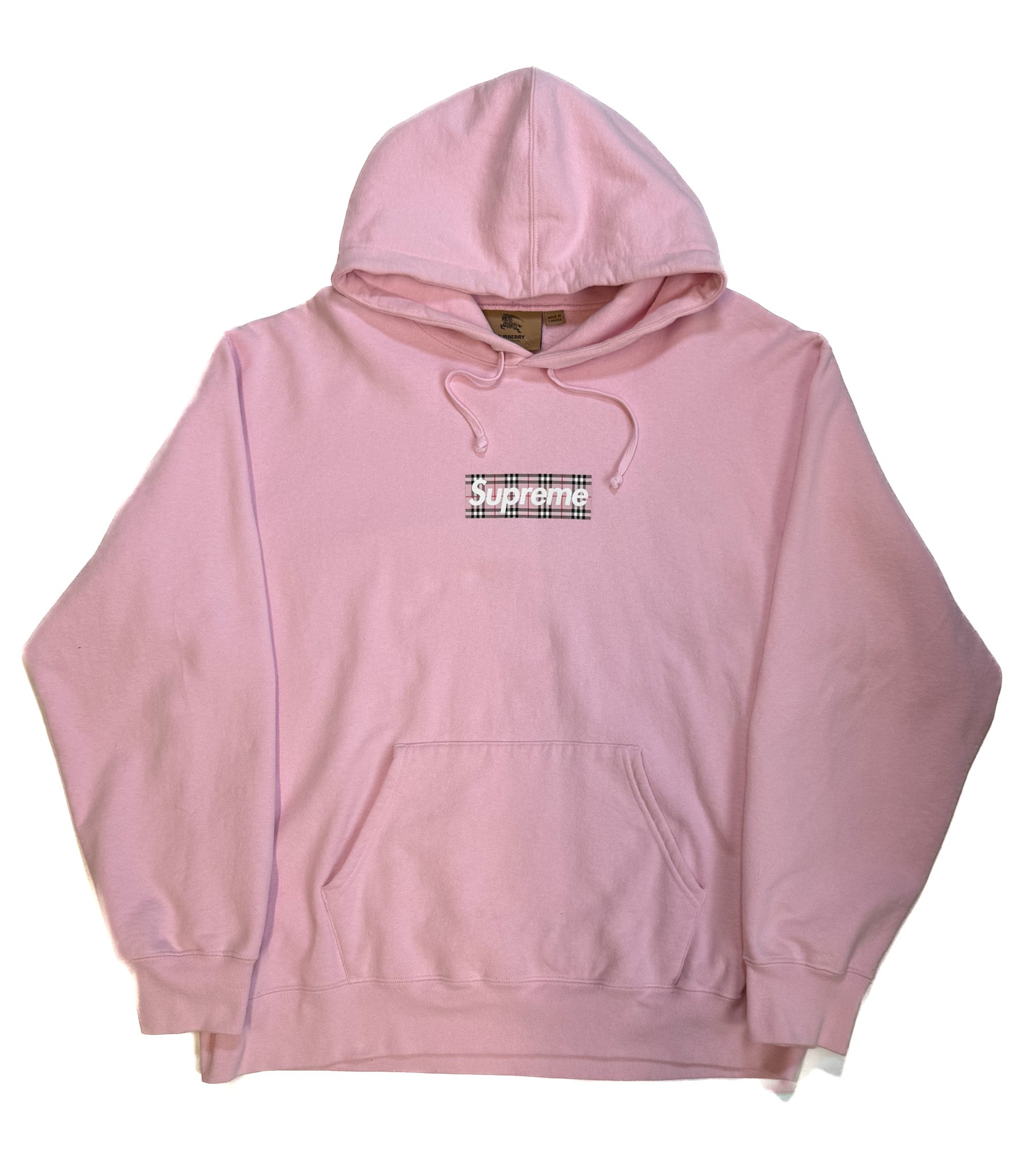Supreme/Burberry ピンク パーカー Buy Supreme x Burberry Box Logo Hooded Sweatshirt 'Light