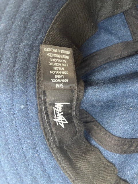Stussy Blue Wool Bucket Hat